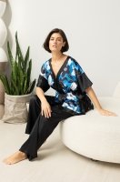 Комплект распашной на молнии блейзер и брюки палаццо Мартина 7326 Mia-Amore