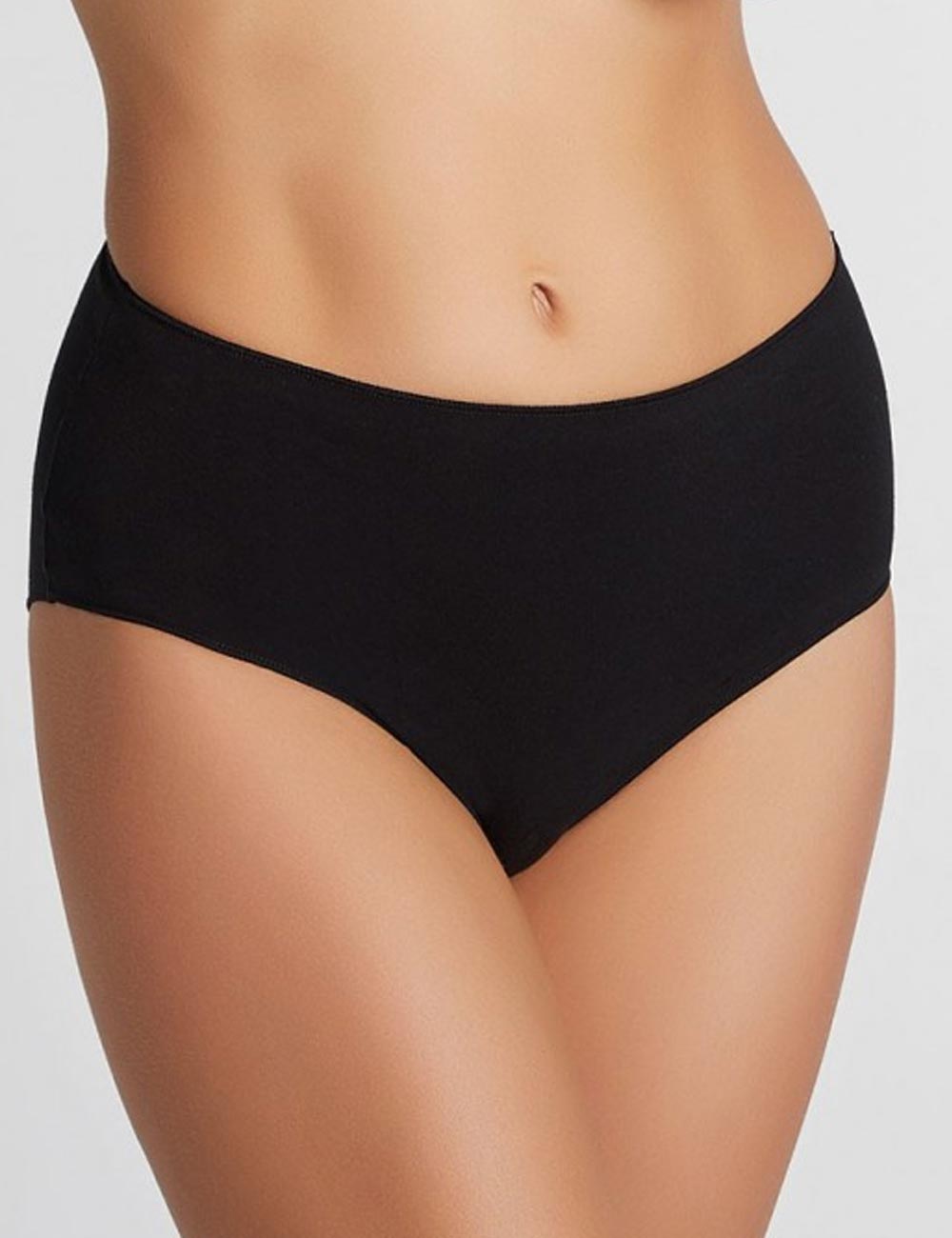 Хлопковые трусы-слипы чёрные высокой посадки19642 Ysabel Mora