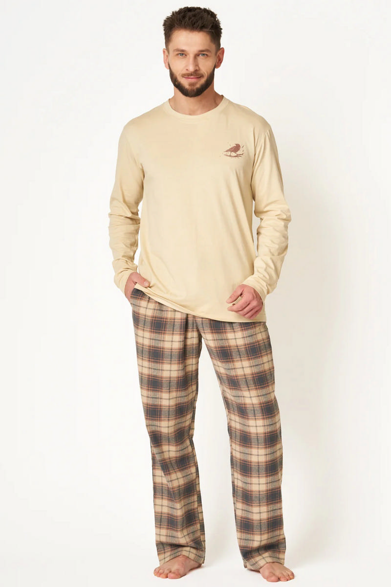 Пижама мужская со штанами из фланели MNS 403 KEY Польша