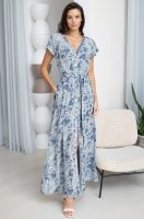 Платье-халат длинное из вискозы 1979 Pacific Ocean Mia-Amore