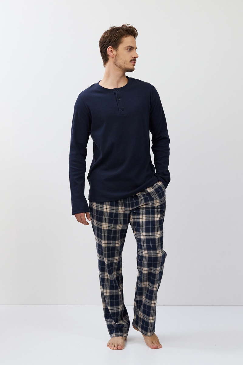 Пижама мужская со штанами из фланели LUC Aruelle Литва