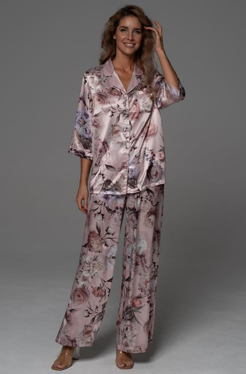 Шёлковая пижама Mia‑Amore Филомена 4856 жакет на пуговицах и брюки