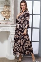 Халат женский длиною в пол с запахом VERSACHI_GOLD 9938 Mia-Amore