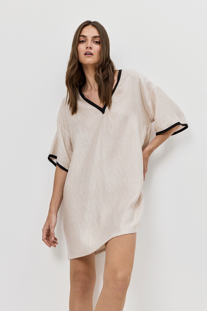 Пляжная туника HORIZON Aruelle короткая из вискозы и лиоцела