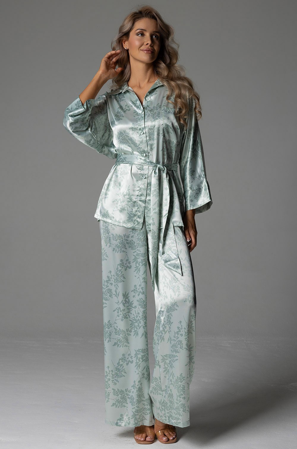 Шёлковая пижама Mia‑Amore Tiffany 4916 жакет на пуговицах и брюки