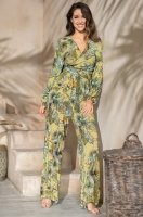 Комплект летний кроп-топ и широкие брюки Сафари 1806 Mia-Amore