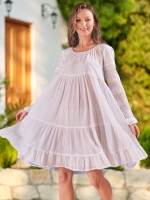 Хлопковая туника пляжная с кружевом ARGENTINA Аргентина 1587 Mia-Amore