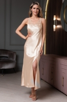 Сорочка длинная однотонная из смесового шёлка Лилироуз 4598 Mia-Amore