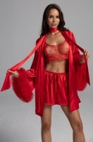 Сексуальный красный комплект топ шорты пеньюар Лоли 2312 Mia-Amore