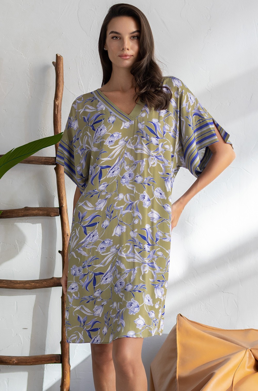 Туника летняя из вискозы с шёлком короткая Либертина 1954 Mia-Amore