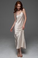 Ночная сорочка Леонардо Mia-Amore 4665 из шёлка кремовая