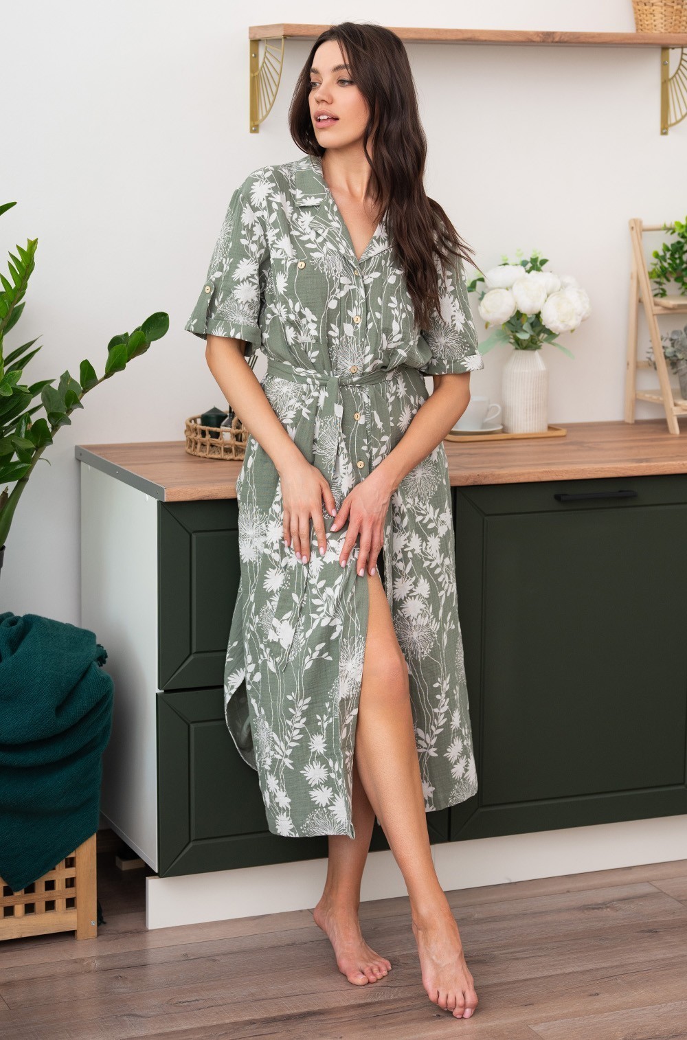 Рубашка женская длинная из хлопка Марибель 5489 Mia-Amore