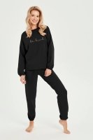 Костюм домашний женский кофта со штанами из хлопка чёрный 3004 LIA  Taro