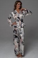 Шёлковая пижама на пуговицах с широким поясом Тринити 4766 Миа-Аморе