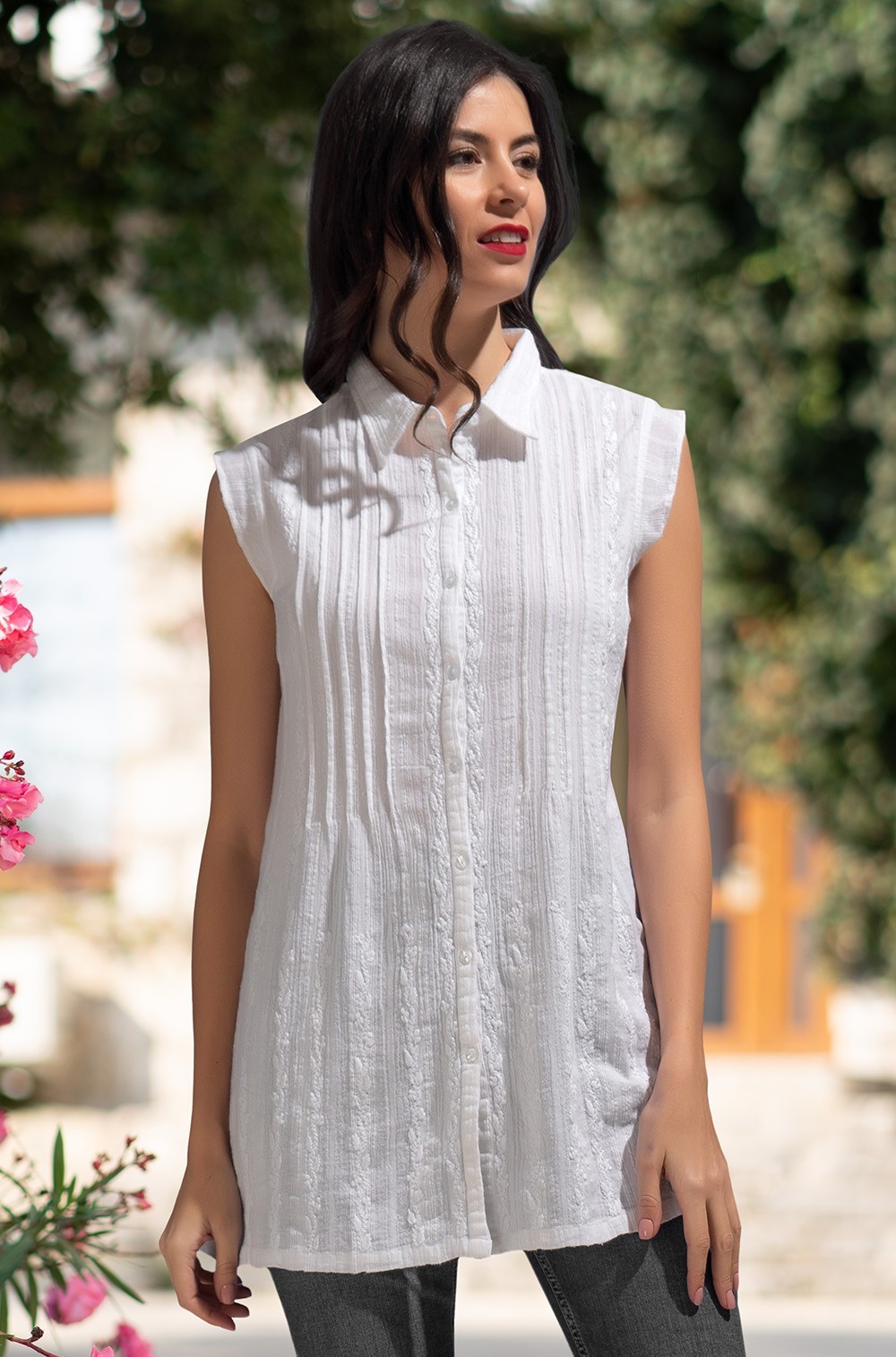 Топ женский летний на пуговицах  Аргентина 1753 Mia-Amore