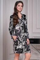 Шёлковый халат женский на пуговицах домашний MIRIAM Мириам 3487 Mia-Amore