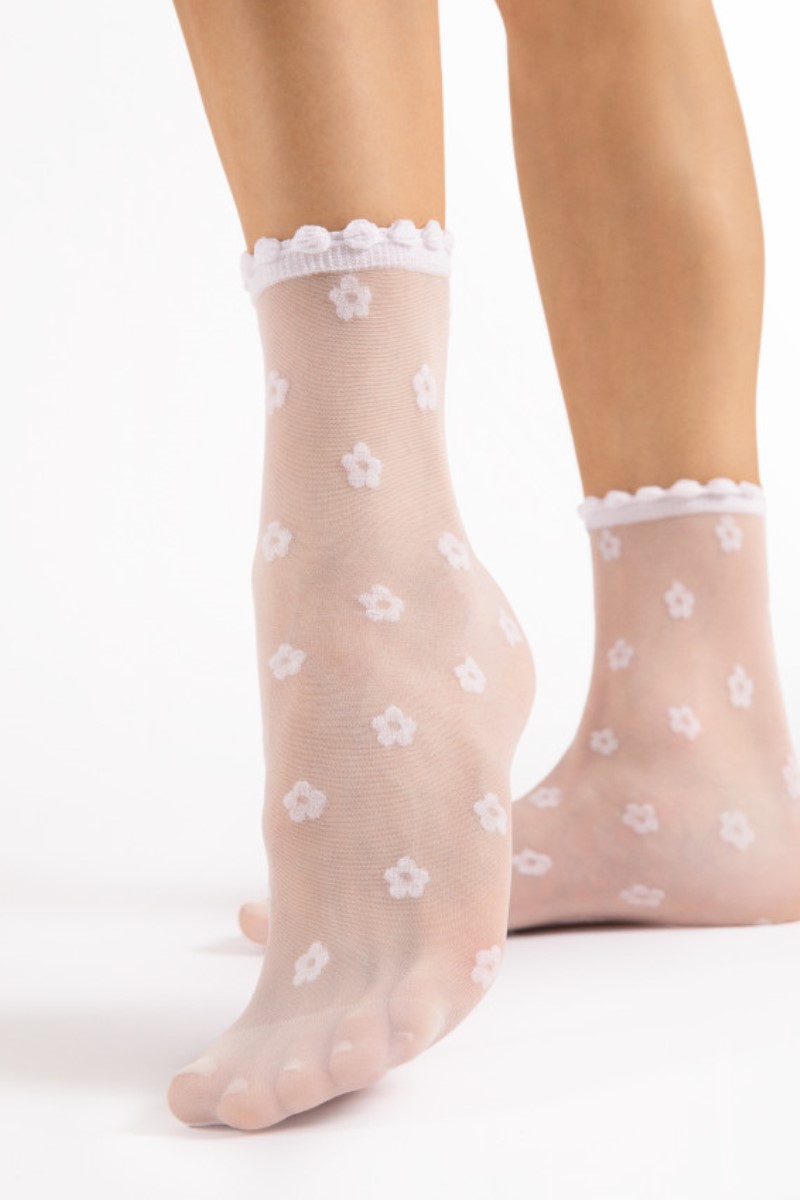 Носки женские белые 1165/G APRIL 15 DEN Fiore Польша