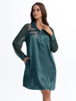 Шёлковое платье-рубашка с вышивкой Валенсия 3267 Mia-Amore