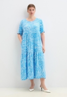 Платье женское летнее 1231 Cleo длинное из штапеля гол/бел