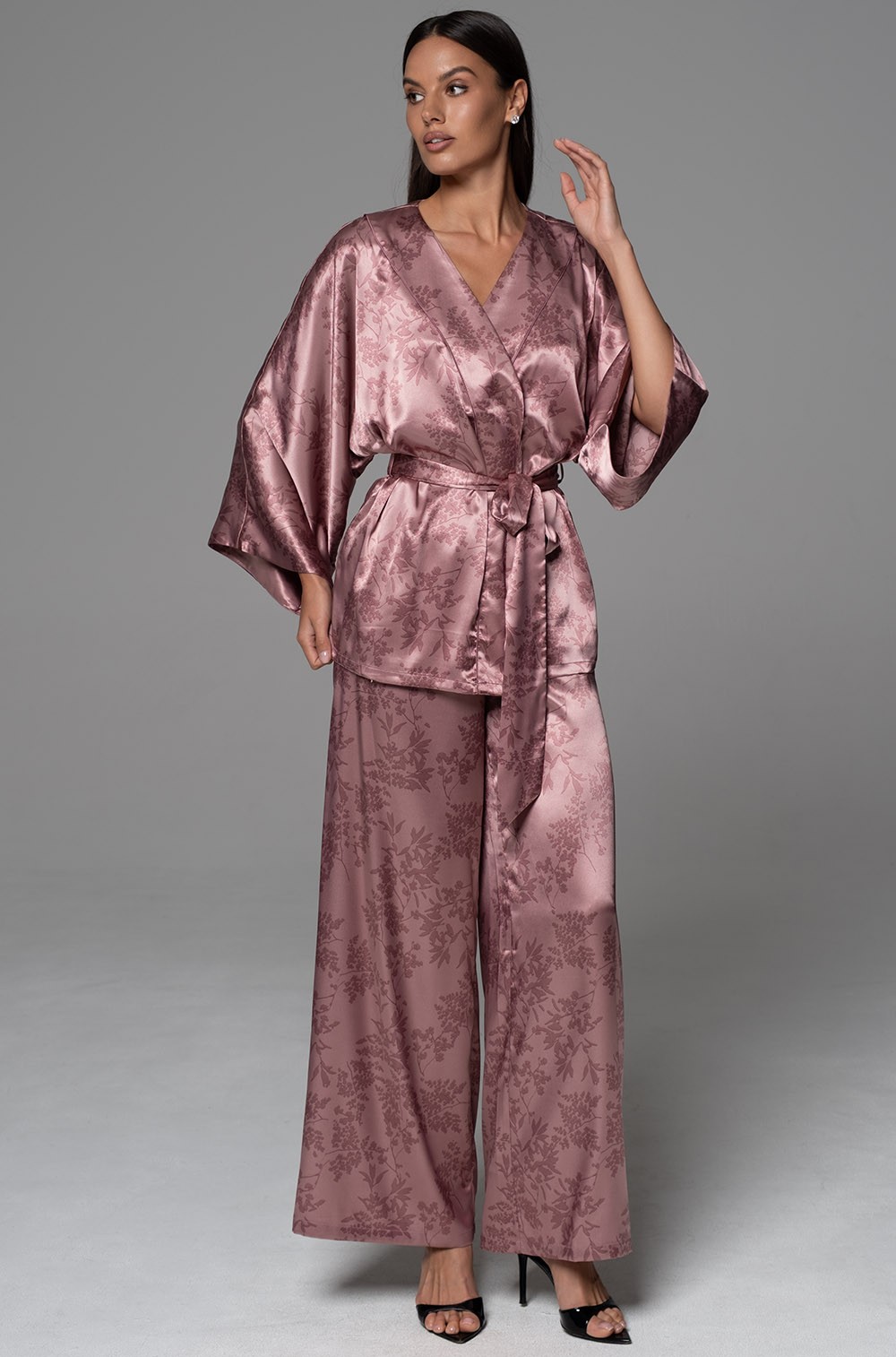 Пижама шёлковая жакет топ брюки Элла Миа-Аморе 4837