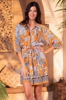 Пляжная туника-рубашка на пуговицах вискозная Мадагаскар 1797 Mia-Amore