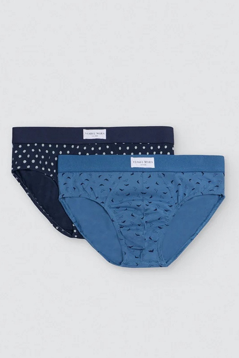 Мужские трусы слипы 2 шт. в упаковке хлопок 20396 Ysabel Mora Испания