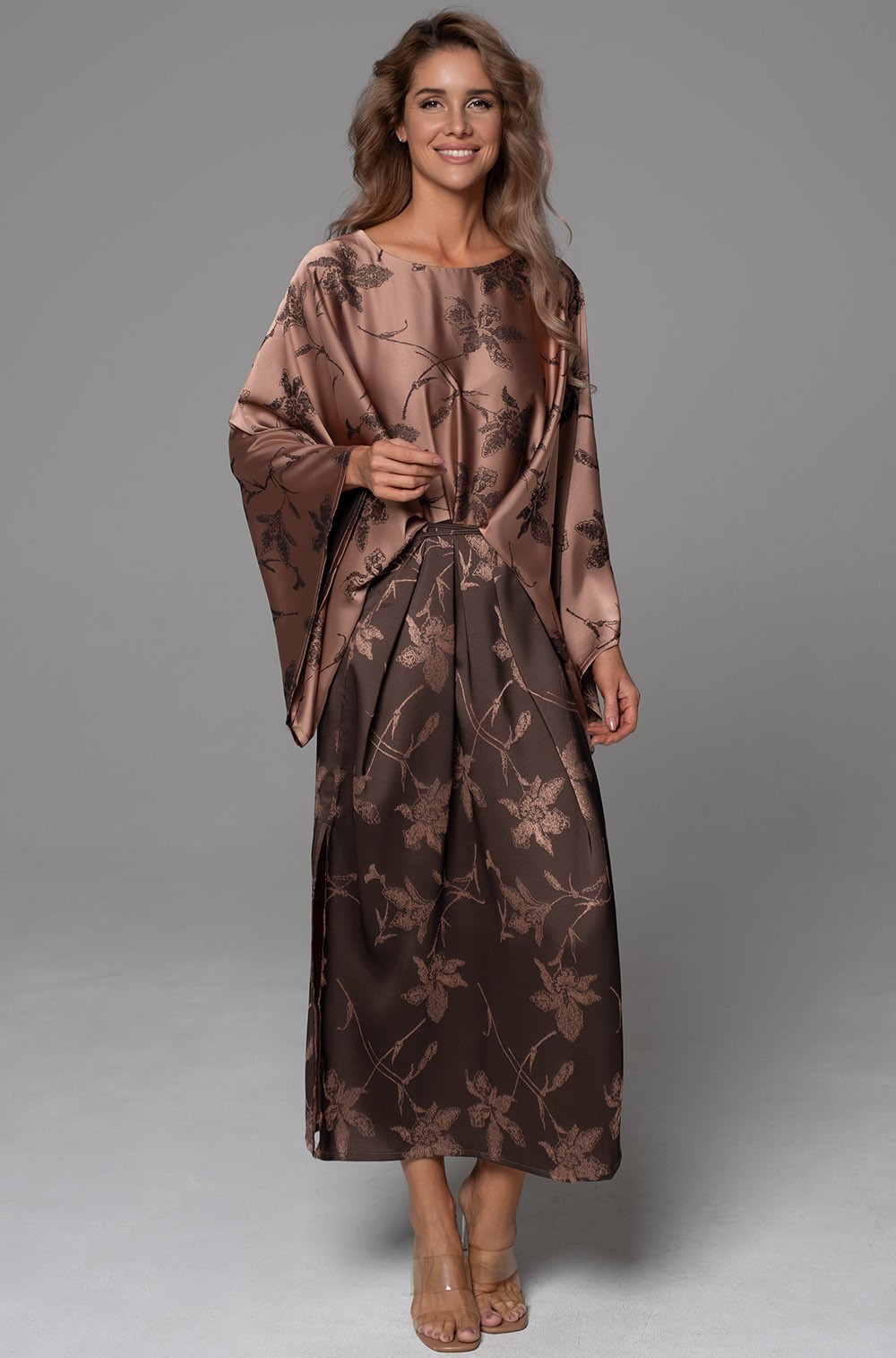 Изысканная туника из жаккардового шёлка с вискозой Шейла 4898 Mia-Amore