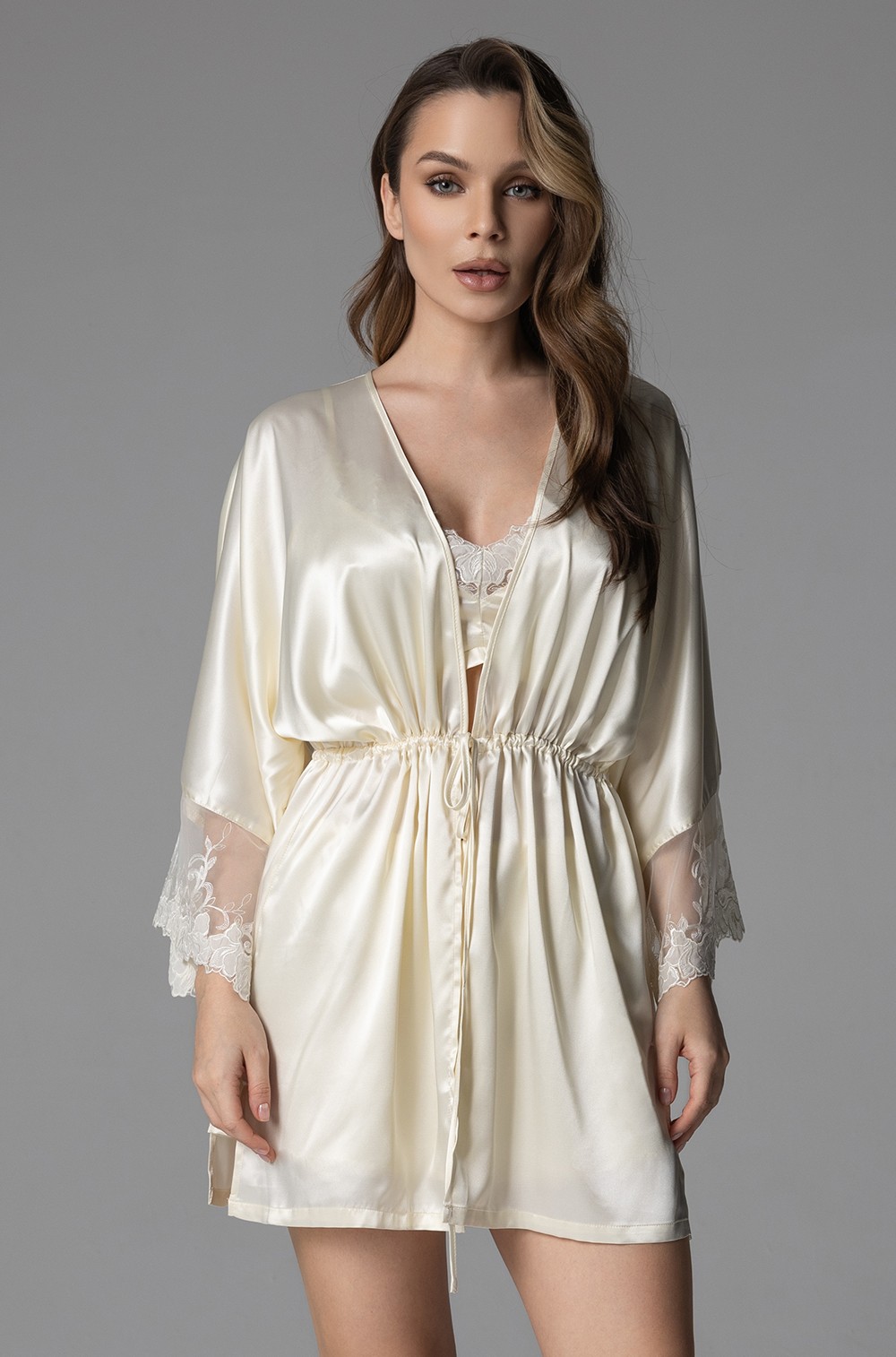 Комплект халат браллет шорты Анабелла Миа-Аморе 4827 шёлк