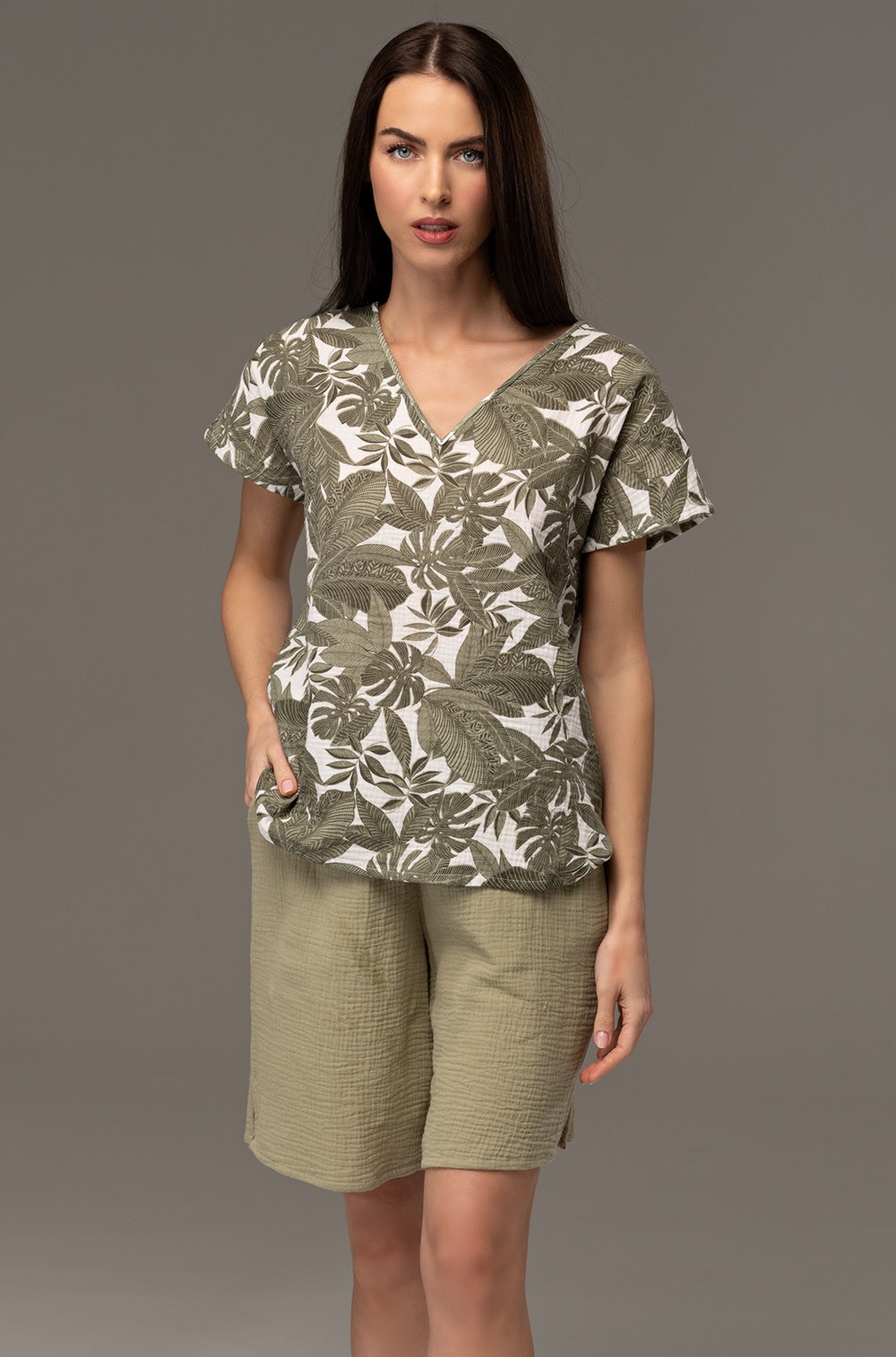 Комплект женский Mia‑Amore Avanta 5372 топ и шорты из муслина