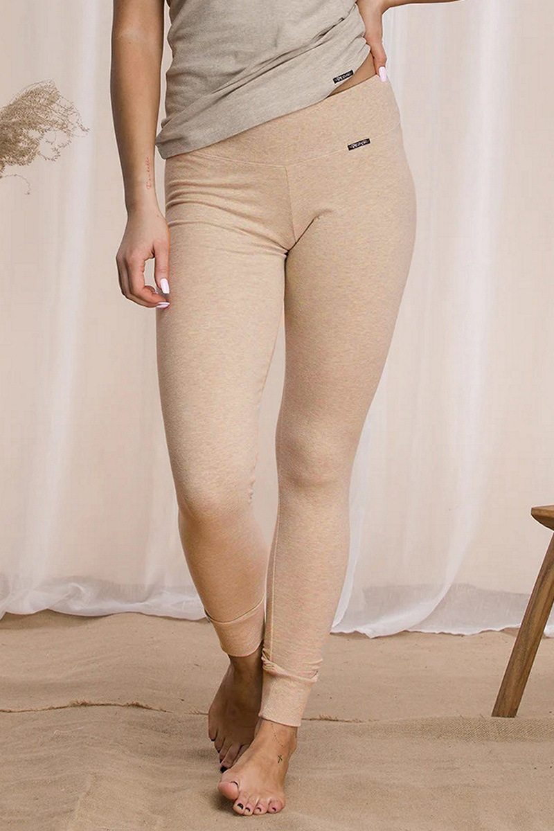 Легинсы термо на широкой резинке  хлопковые карамель LXL 729 KEY