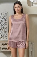 Пижама атласная майка и шорты Джулия 8739 Mia-Amore