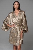 Шёлковый халат‑кимоно Mia‑Amore Далия 4813 короткий с широкими рукавами