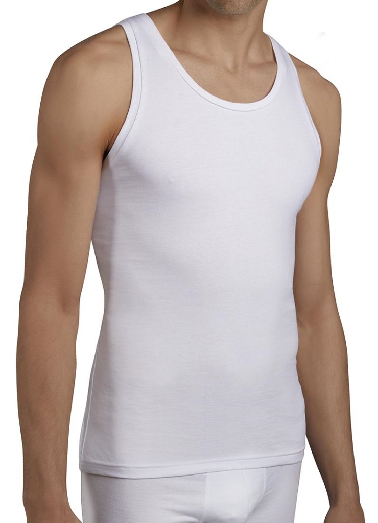 Майка мужская белая хлопок 20104 Ysabel Mora Испания