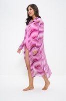 Пляжная туника длиннная шифоновая на пуговицах 1297 Cleo сиреневый