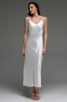 Сорочка длинная белая из смесового шёлка Лилироуз 4594 Mia-Amore