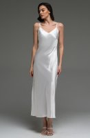 Сорочка длинная белая из смесового шёлка Лилироуз 4594 Mia-Amore