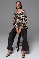 Пижама из трикотажной вискозы топ и и широкие брюки Нола 5595 Mia-Amore