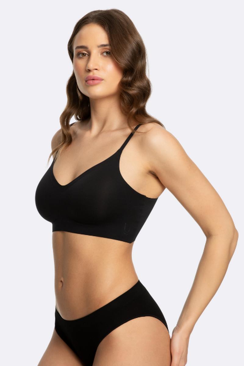 Топ бесшовный SIMPLE BRA TOP Julimex Польша чёрный