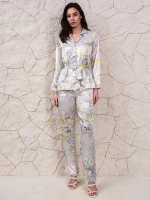 Шёлковая пижама на пуговицах с брюками Lilianna Лилианна 3258 Mia-Amore