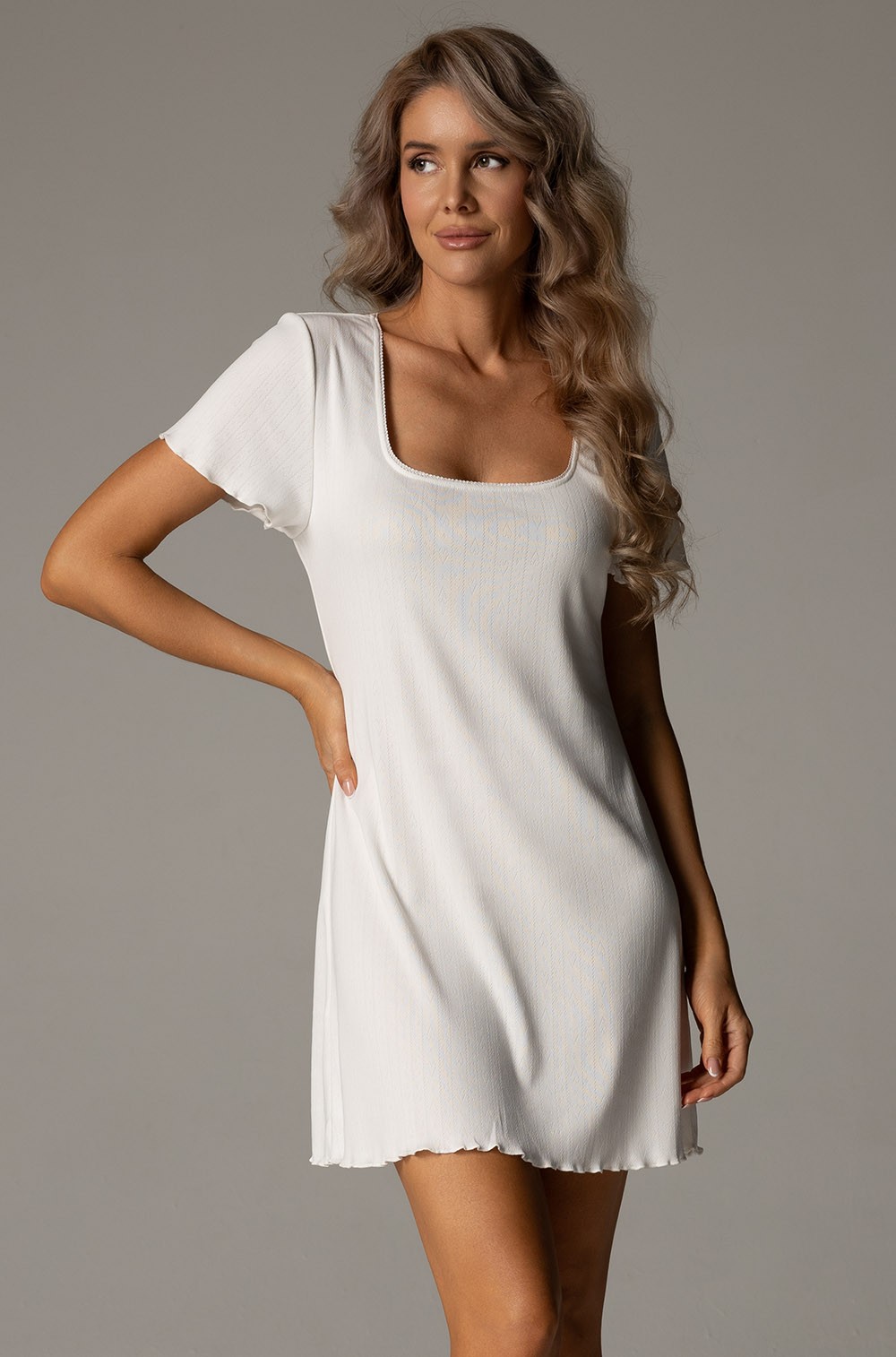 Сорочка ночная Mia-Amore Susan 5601 с короткими рукавами белая