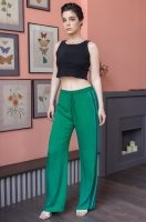 Однотонные брюки с поясом на резинке из вискозы с шёлком Кайли 5037 Mia-Amore