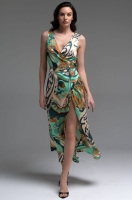 Сарафан длинный запашной из шёлка с вискозой Capri 4569 Mia-Amore