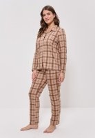 Пижама женская со штанами больших размеров хлопок кор/клетка 1187 Cleo