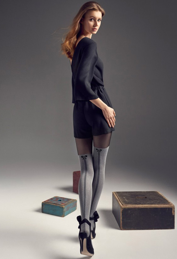 Колготки женские с имитацией чулок ZAZU J05 20/80 DEN Marilyn