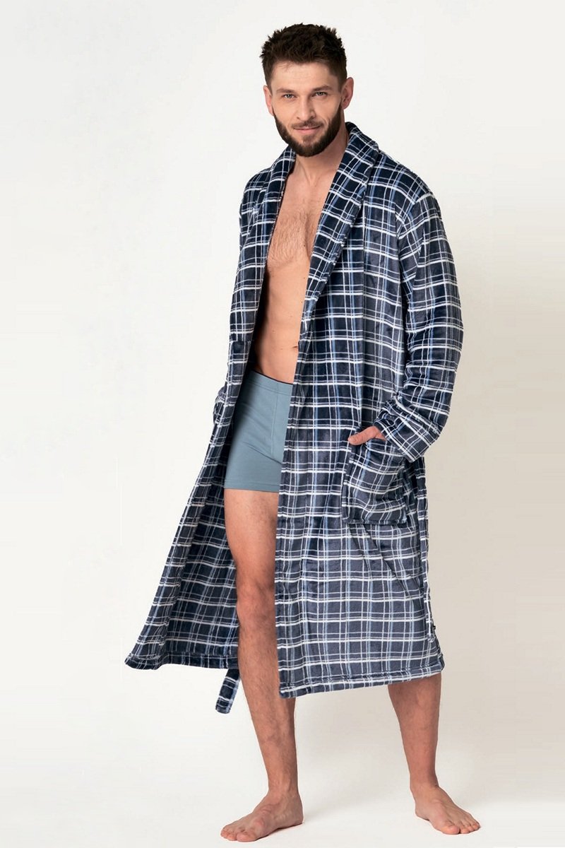 Халат мужской классический в клетку MGL 432 KEY Польша