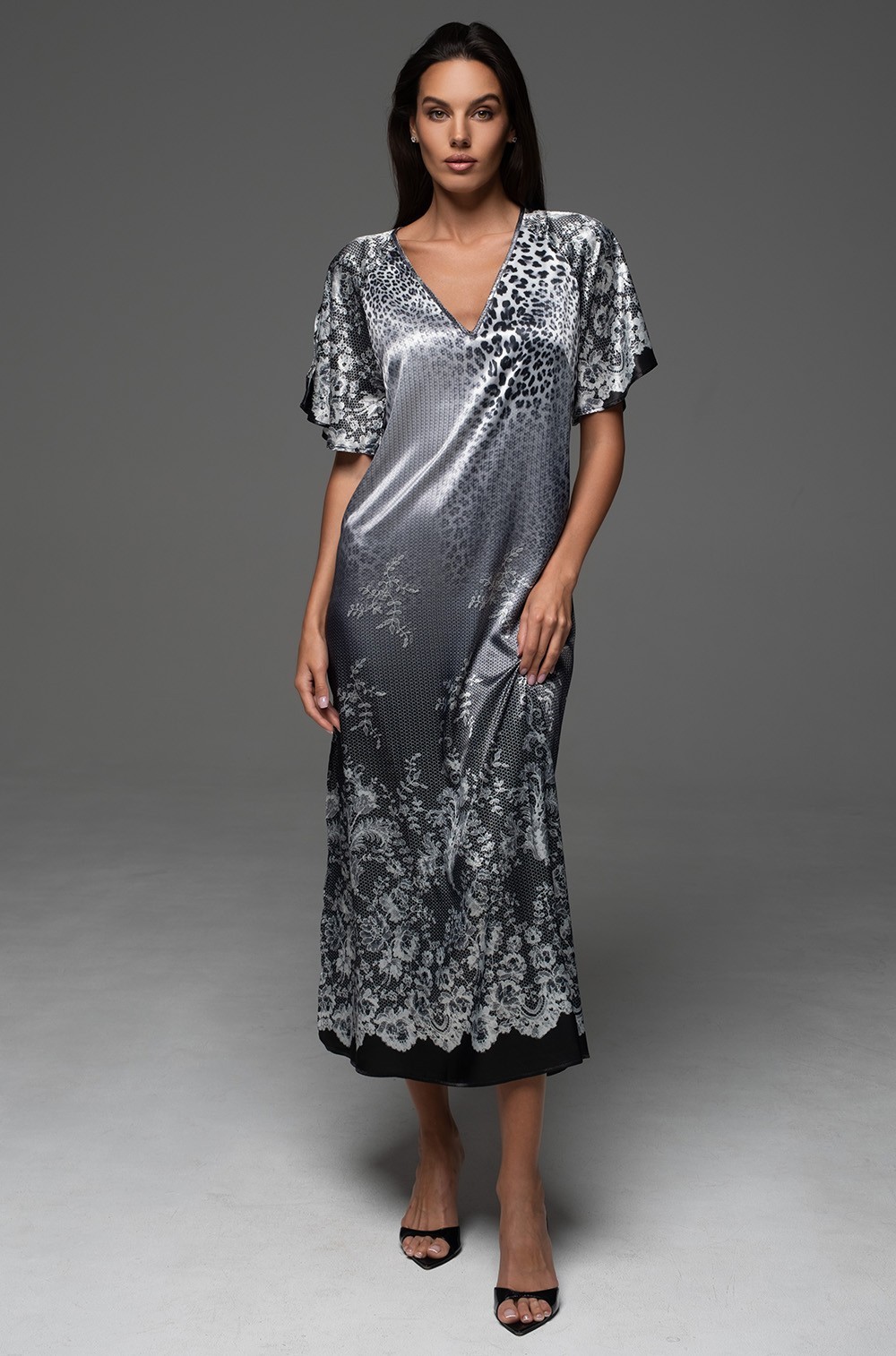 Элегантное платье‑сорочка Mia-Amore 4738 Кармелита длинное с рукавом