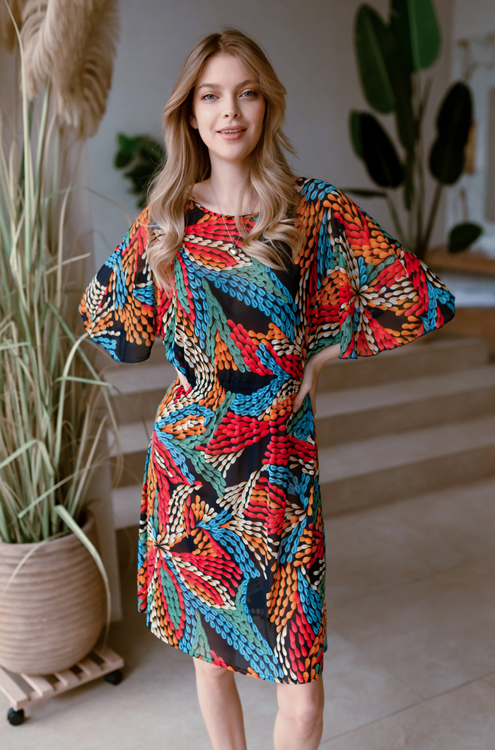 Туника пляжная из эластичной сетки короткая Barbara 19261 Mia-Mia