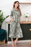 Комплект летний Марибель 5485 Mia-Amore рубашка и брюки-кюлоты из муслина