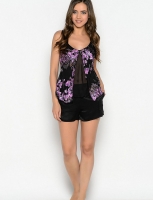 Шёлковая пижама из шифона топ с шортами Lucia 15072 Миа-миа