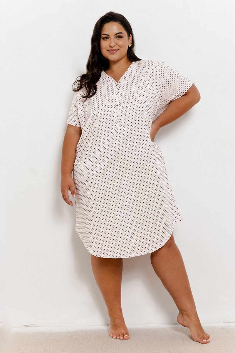 Хлопковая ночная сорочка с рукавом 3326/3367 MEG Taro Польша